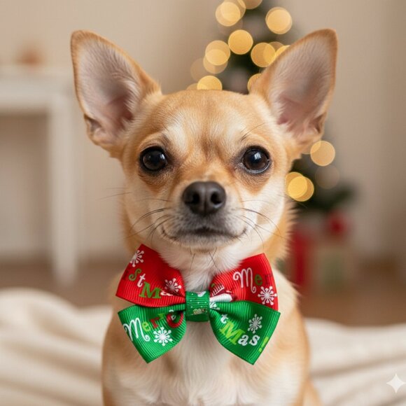 Christmas Pet Bow Tie - Picture 2 of 12